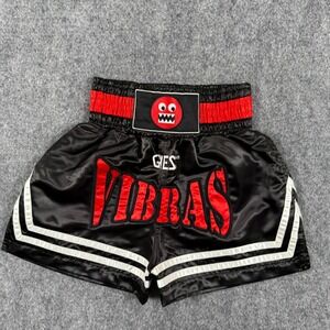 Guess Shorts XSmall Black Red Vibras x J Balvin Thai Boxing Kickboxing NWT Men's